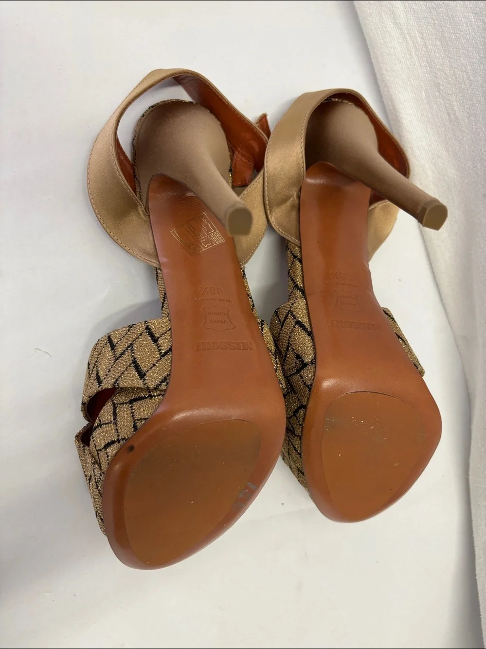 Missoni Chevron Open Toe Platform Heels